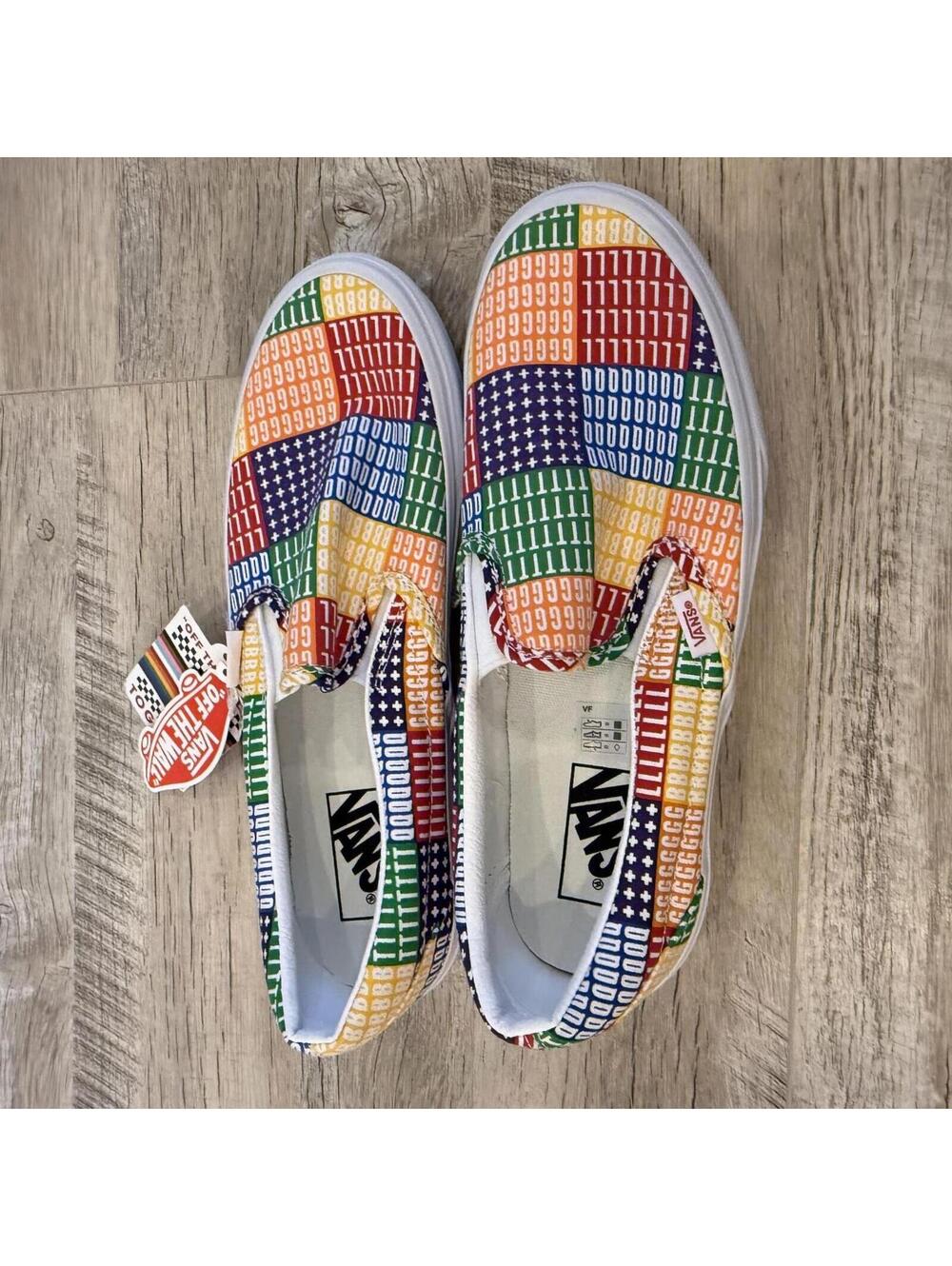 Brand New Vans LGBTQ+ Pride Rainbow Classic Slip-On Shoes Mens 8 Women's 9.5 - Picture 2 of 8